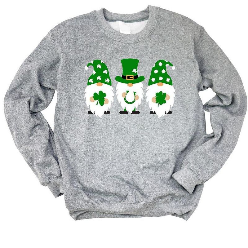 Simply Sage Market Women's Graphic Sweatshirt St. Patrick's Gnomes, 1 of 5