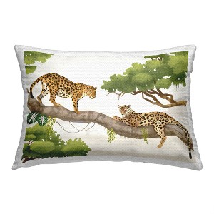 Stupell Industries Leopards in Tree Outdoor Decorative Throw Pillow, 14 x 20 - 1 of 3