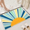Colorful Machine Washable Area Rug, Non-Slip Indoor Carpet for Living Room, Bedroom, Modern Minimalist Front Door Mat with Sun Accent Design. - 2 of 4