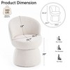 YOUNIKE Boucle Fabric Swivel Accent Chair Modern Upholstered Barrel Chair 22" Wide Living Room Chair Single Sofa Chair - 2 of 4