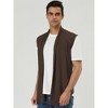 Lars Amadeus Men's Casual Open Front Sleeveless Irregular Hem Cardigan Vest - 3 of 4