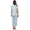 Casual Nights Women's Short Sleeve Floral Border Capri Pajama Set - 4 of 4