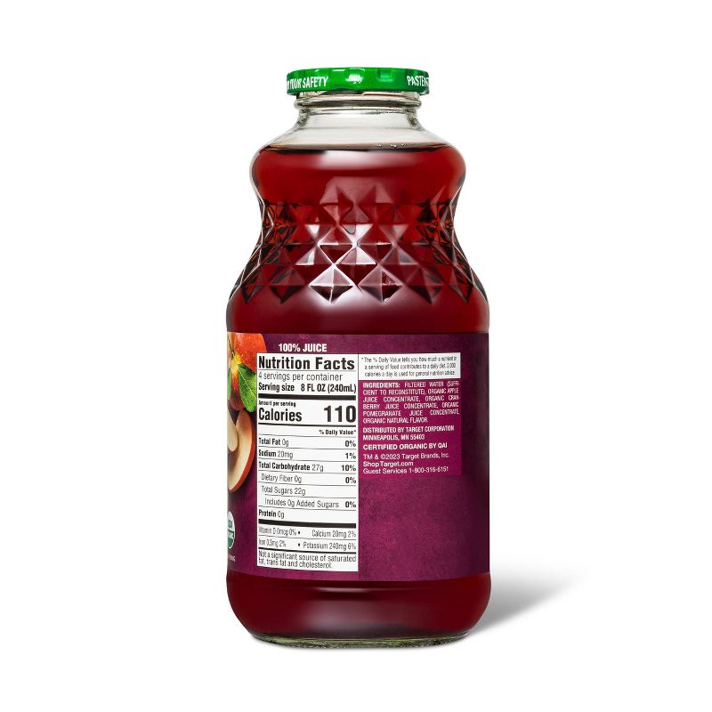 Organic Cranberry Pomegranate Juice From Concentrate - 32 fl oz - Good &#38; Gather&#8482;, 4 of 5