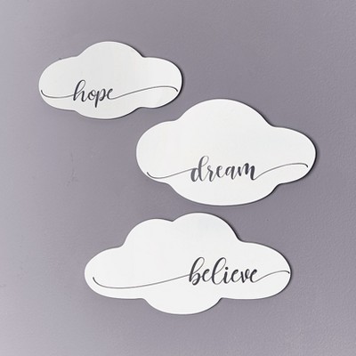 The Lakeside Collection Baby Nursery Decor - 3-Pc. Cloud Wall Sign
