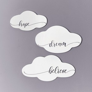 The Lakeside Collection Baby Nursery Decor - 3-Pc. Cloud Wall Sign - 1 of 2