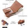 Clotth Wallet for Women - Slim RFID Blocking Thin Credit Card Holder with Zipper Coin Pocket & ID Window for Essential Travel & Daily Use - 2 of 4