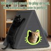 Dolonm Outdoor Triangle Cat House, Weatherproof Resin Shelter w/UV Protection for Indoor & Outdoor Use - 3 of 4