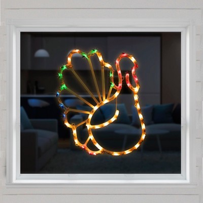 Multi-Color LED Turkey Thanksgiving Wall Mounted Decoration