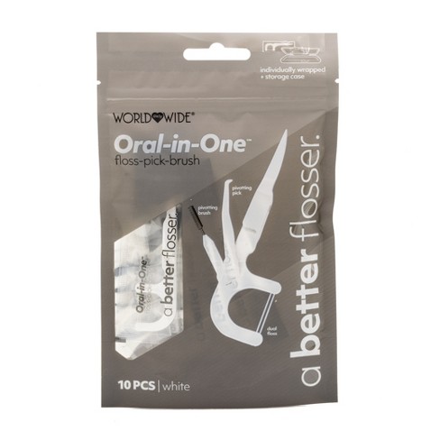 A Better Oral in 1 Floss Pick Brush (12 Pack) - image 1 of 3