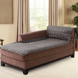 Deluxe Pet Chaise Furniture Cover Dark Gray - Sure Fit: Machine Washable, Indoor Polyester Protector - 1 of 3