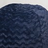 Vynxaria Navy Blue Plush Bean Bag Seat - 4ft Cozy Faux Fur Lounger for Kids & Adults - 4 of 4