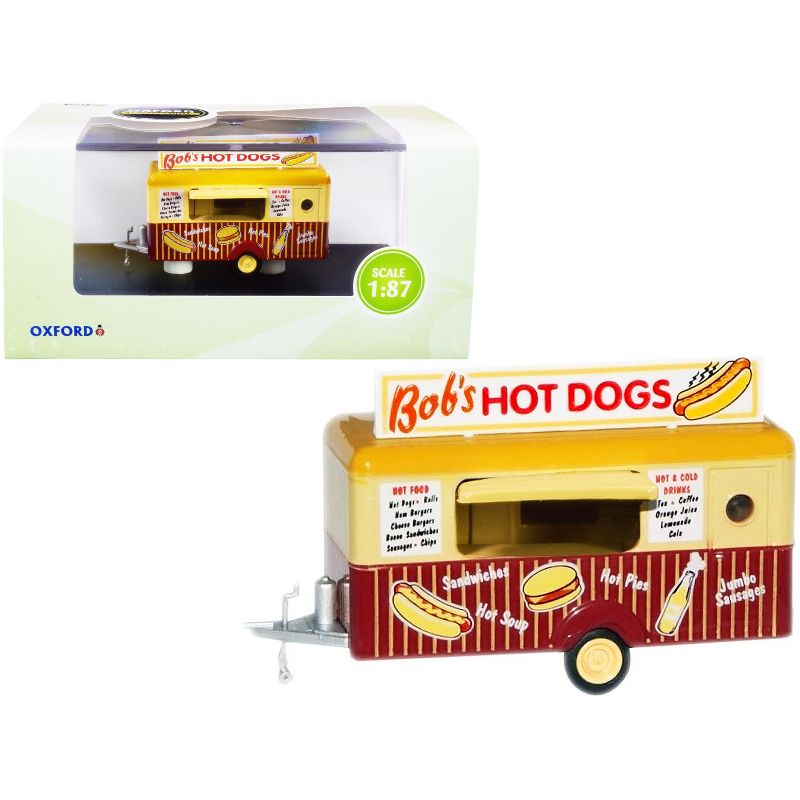 "Bob's Hot Dogs" Mobile Food Trailer 1/87 (HO) Scale Diecast Model by Oxford Diecast, 1 of 4