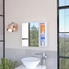 GlasFlength Decorative Wall Mirrors Bathroom Decor Cabinet Accent Mirror Vanity Medicine Cabinet Mirrors for Bathroom Wall, White, 19.6"*5.5"*18.6" - 3 of 4