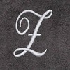 Avanti  Granite with Silver Script Monogram Bath Towel Letter   Z - 2 of 3