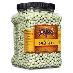 Freeze Dried Peas by It’s Delish, 18 Oz Jumbo Container Jar - 1 of 4