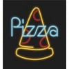 My Pizza Day Neon Pepperoni Pizza Slice Crew Neck Long Sleeve Adult Tee - 2 of 2