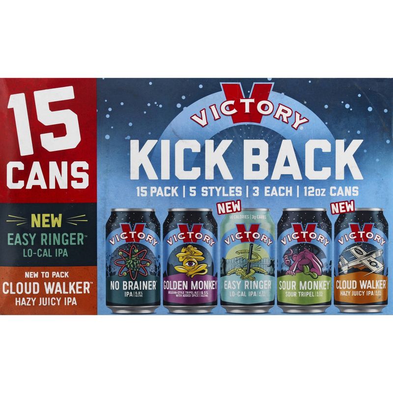 Victory Brewing Kick Back Variety Pack - 15pk/12 fl oz Cans, 1 of 6