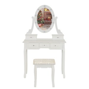 White Dressing Table Set - 1 of 4