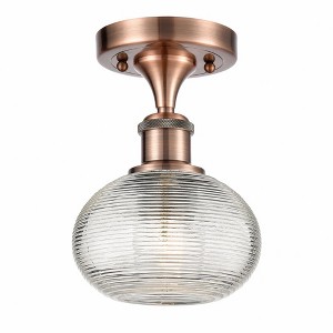 Ithaca - 1 Light Semi-Flush Mount In Industrial Style-8.25 Inches Tall and 6 Inches Wide - 1 of 1
