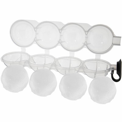5 Star Super Deals Round Circular Ice Ball Maker Mold Tray -  4 Perfect Refreshing Ice Sphere Cube Balls