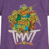 Girls' - Teenage Mutant Ninja Turtles - Leo and Brothers TMNT Fitted Short Sleeve Graphic T-Shirt - 2 of 4