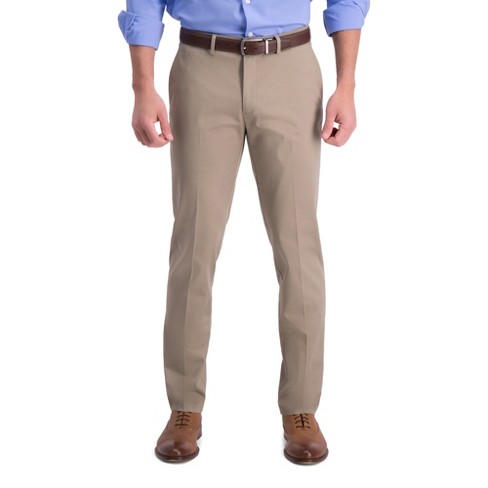 Stretch Cotton Blend Flex Waistband Casual Pants Haggar - Haggar Men's  Premium No Iron Khaki Classic Fit Flat Front Hidden Expandable Waistband Haggar  Slim Fit Dress Pants For Men