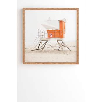 Bree Madden Beach Tower Framed Wall Art Orange - Deny Designs