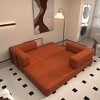 Convertible Sleeper Sofa Bed with Cylindrical Pillow, Corduroy Folding Mattress Couch with Fixed-Shape Frame,for Living Room Bedroom Lounge Studio - 3 of 4