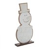Transpac Wood 19 in. Off-White Christmas Metallic Glitter Snowman - 2 of 4