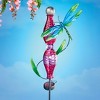 Collections Etc Solar Powered Glass Dragonfly Outdoor Garden Stake - image 2 of 3