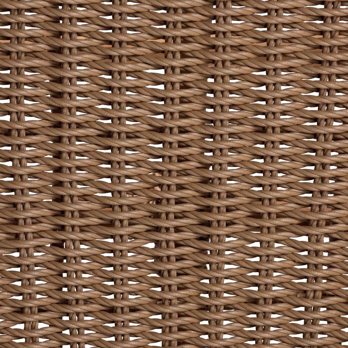 bali & pari Isra Natural Rattan Accent Chair with Handwoven Synthetic Wicker Brown - thumbnail 7