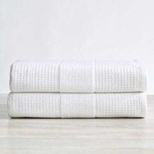100% Cotton Textured Quick Dry Bath Towel Set - Great Bay Home - 1 of 4