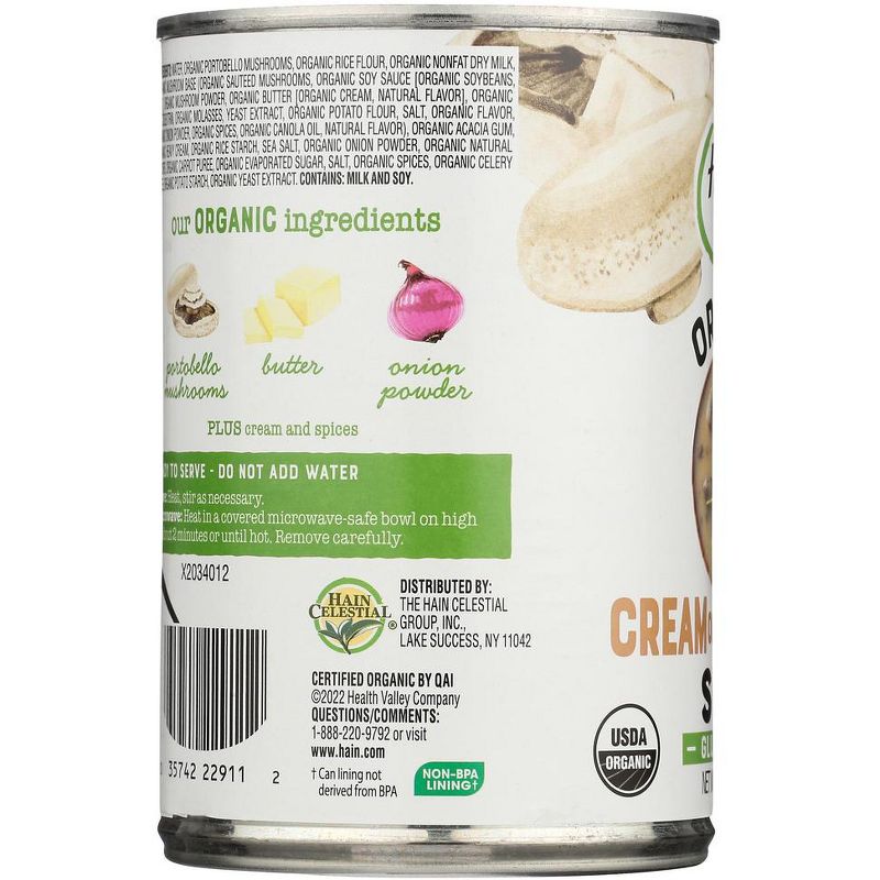 Health Valley Organic Cream of Mushroom Soup - Case of 12/14.5 oz, 5 of 7