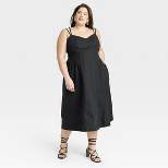 Women's Sleeveless Midi Dress - A New Day™ Black 4X