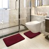 PiccoCasa Memory Foam Bathroom Rugs Non-Slip and U-shaped Toilet Mat 2 Pcs - 4 of 4