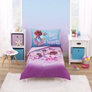 NoJo Disney Junior Ariel Pink and Aqua Friends Are A Treasure 4 Piece Toddler Bed Set - 1 of 4