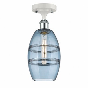 Vaz - 1 Light Semi-Flush Mount In Industrial Style-9.38 Inches Tall and 5.88 Inches Wide - 1 of 1