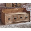 Garrettville Storage Bench Brown - Signature Design by Ashley: Solid Wood, Entryway, Ottoman, End-of-Bed - 2 of 4