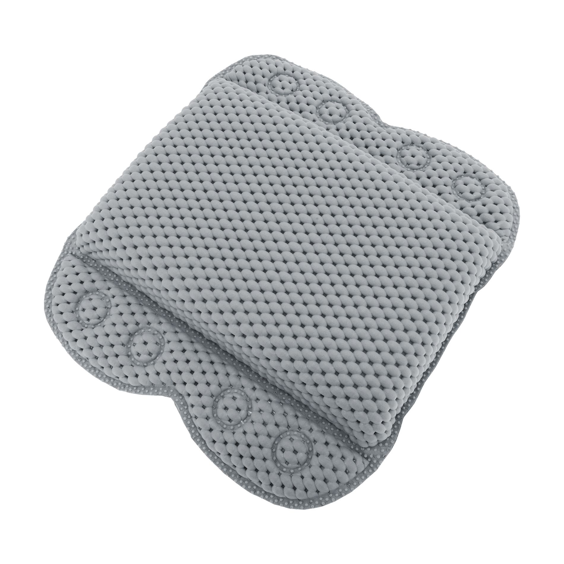 Unique Bargains Curved Style Bath Pillow 13.78"x12.2"x2.17" Gray 1 Pc