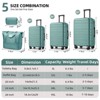 5-Piece Hardside Luggage Set, Expandable Spinner Wheels Suitcases with Duffel & Toiletry Bag (20"+24"+28") - ModernLuxe - 3 of 4