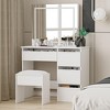 Vanity Desk, Makeup Vanity Desk with Touch Light Mirror and Power Outlet - 3 of 4