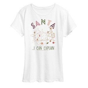 Women's - Winnie the Pooh - Christmas Tigger - Santa, I Can Explain Short Sleeve Graphic T-Shirt - 1 of 4