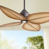 52" Minka Aire Modern Tropical Outdoor Ceiling Fan with LED Light Oil Rubbed Bronze Beige Wet Rated for Patio Porch Gazebo Garage - image 2 of 4