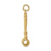 Black Bow Jewelry 14k Yellow Gold Polished 3D Gavel Pendant, 10 x 32mm (3/8 x 1 1/4 In.) - 2 of 4