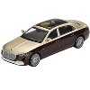 Mercedes-Maybach S 680 Gold Metallic and Dark Red Metallic Limited Edition 1/64 Diecast Model Car by Mini GT - 4 of 4
