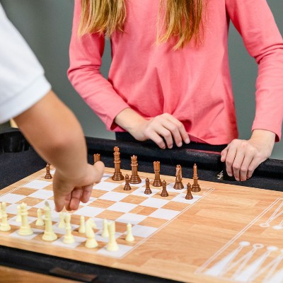 Sunnydaze Light Wood 10-in-1 Multi-Game Table with Foosball, Billiards, and More