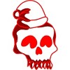Junior's Design By Humans Christmas love skull By Genthebunny T-Shirt - 2 of 3