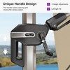 PURPLE LEAF Right-left Tilt Cantilever Umbrella with Base Patio Outdoor Swivel Umbrella with 360-degree Rotation - 3 of 4