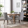 Set of 2 Modern Upholstered Dining Chairs with Solid Wood Legs, Side Chairs for Kitchen, Dining Room, or Living Room–The Pop Home - 3 of 4