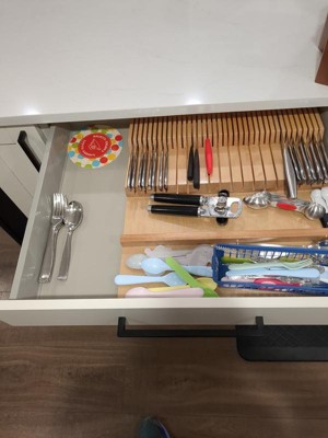 Cheer Collection Kitchen Drawer Knife Organizer (gray) : Target